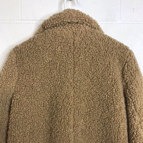C&C California Womens Beige Teddy Bear Coat Jacket Size Medium - Picture 7 of 15